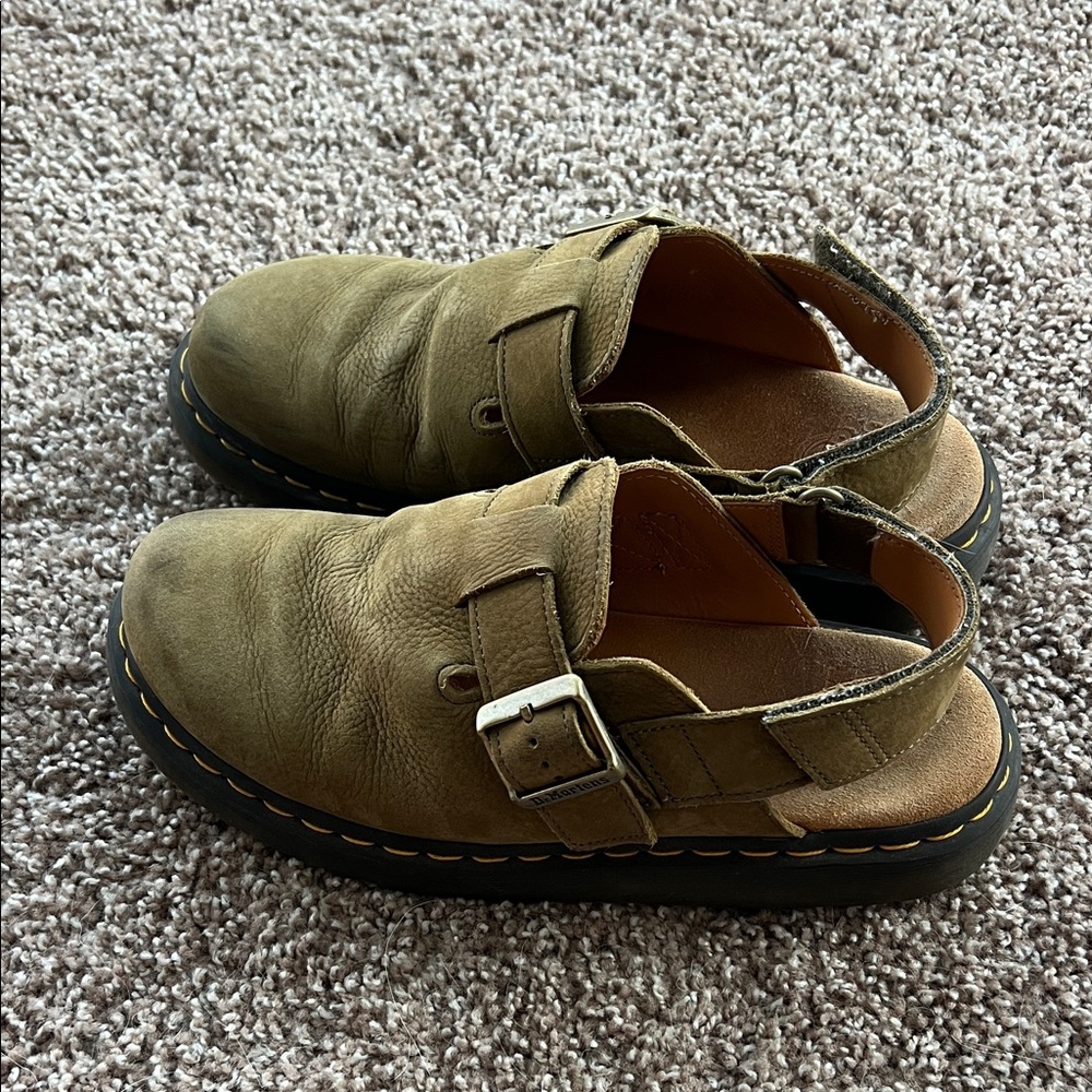 Men's Green Leather Dr.Marten Jorge II Sandals